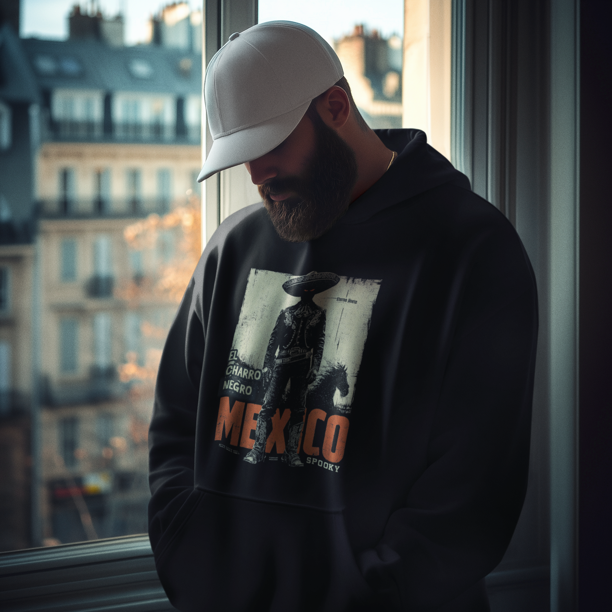 El Charro Negro Spooky Hoodie – Mexican Legend