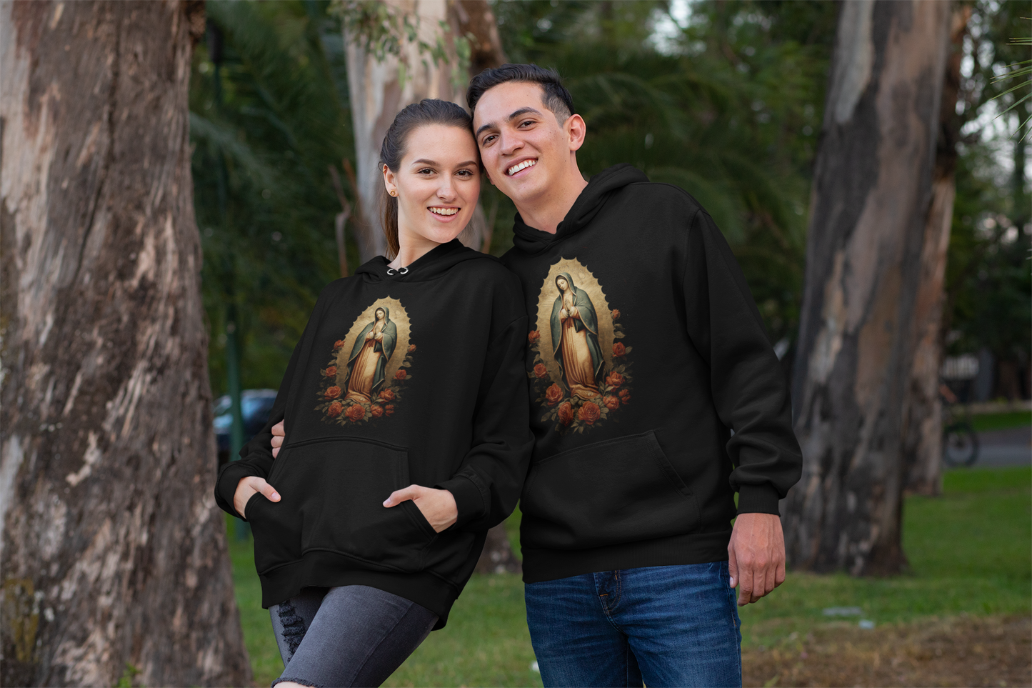 Hoodie Virgen de Guadalupe – LAT6 Edición Devoción Callejera